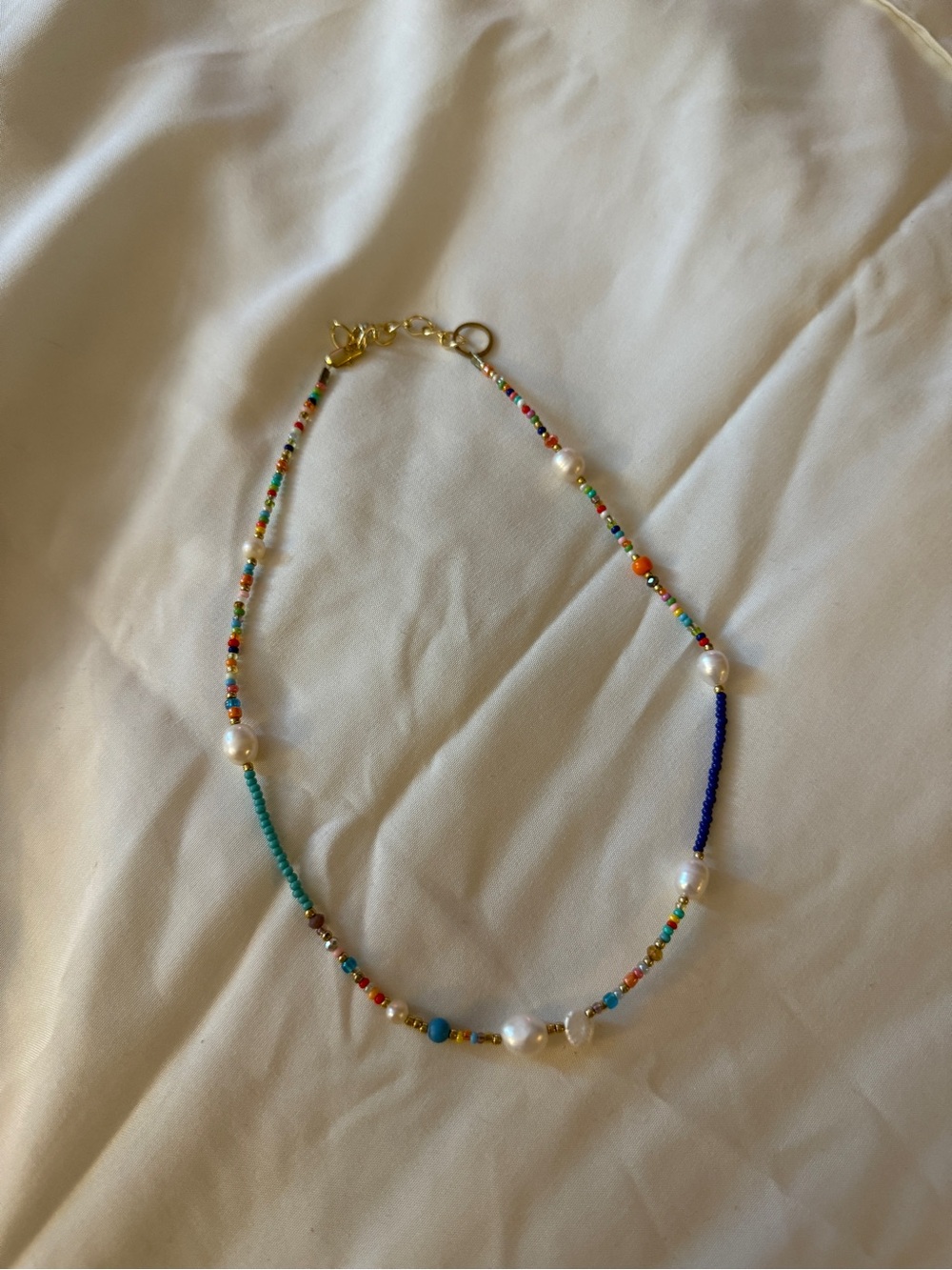 Multicolour Beaded Pearl Necklace